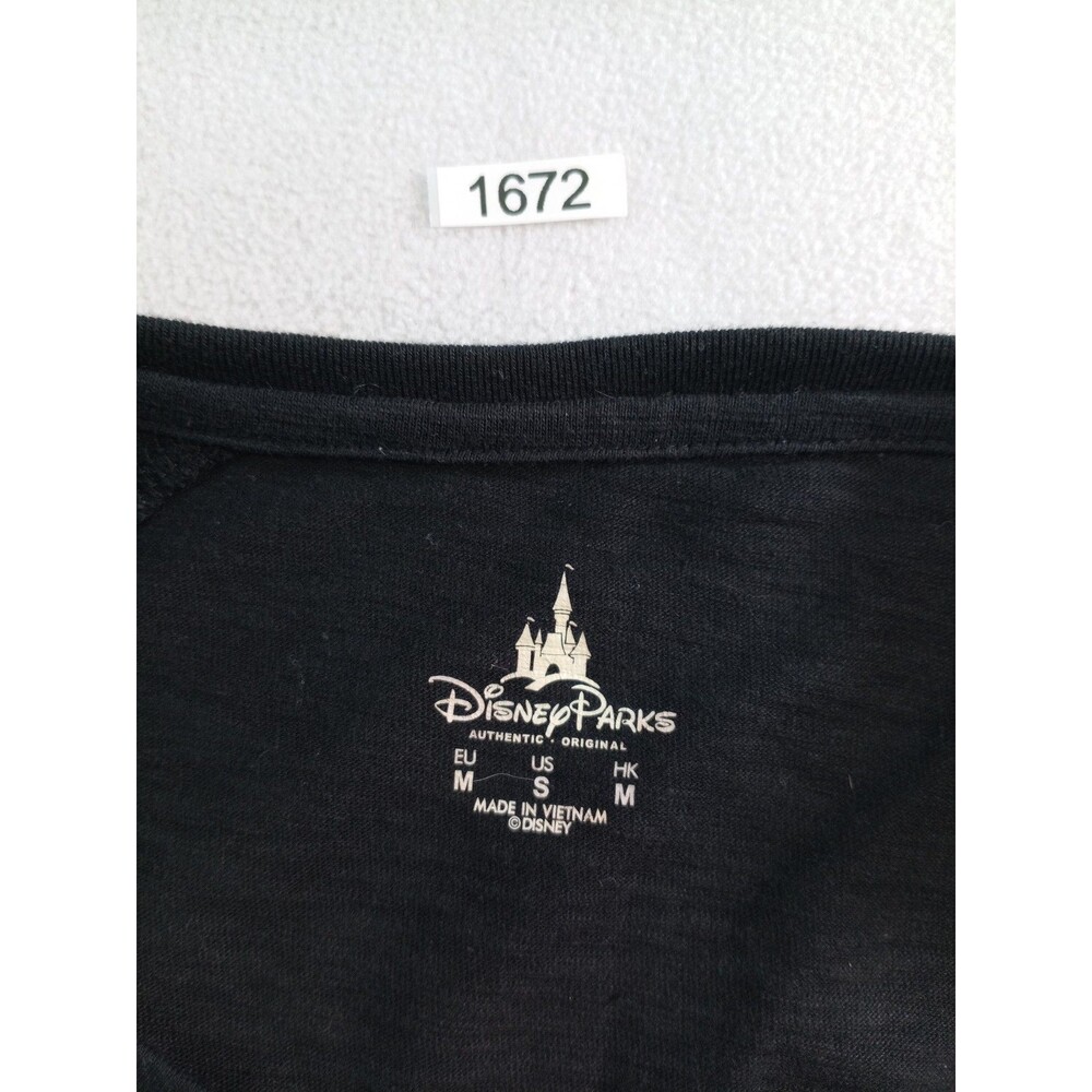 Disney Parks Mickey Mouse Sweatshirt Womens Medium Black Leopard Print Graphic - Picture 3 of 3